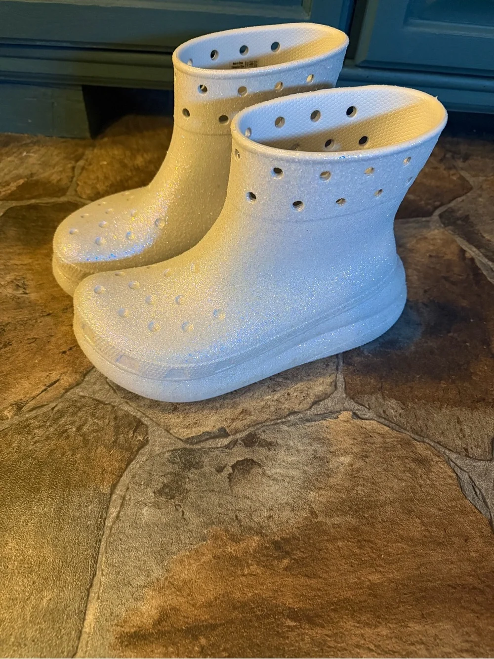 Crocs Crush Glitter Platform Womens Waterproof Slip On Boots!!(Size 8)